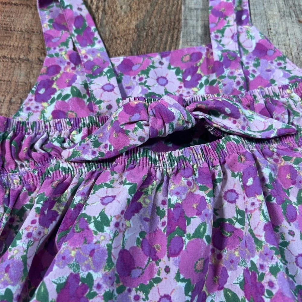 Social Standard Sanctuary Purple Floral Tiered Ruffle Sundress Toddler Size 3T